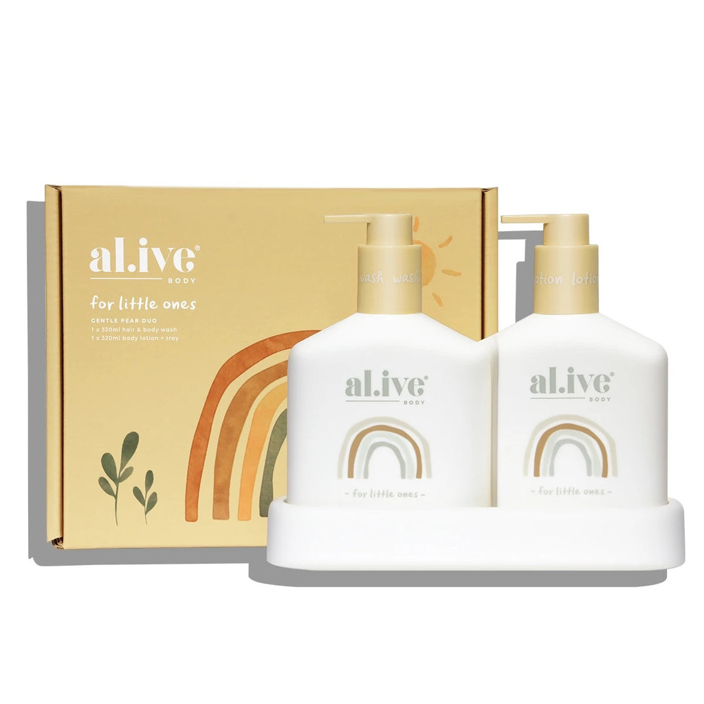 BABY DUO (HAIR/BODY WASH & LOTION + TRAY - GENTLE PEAR)