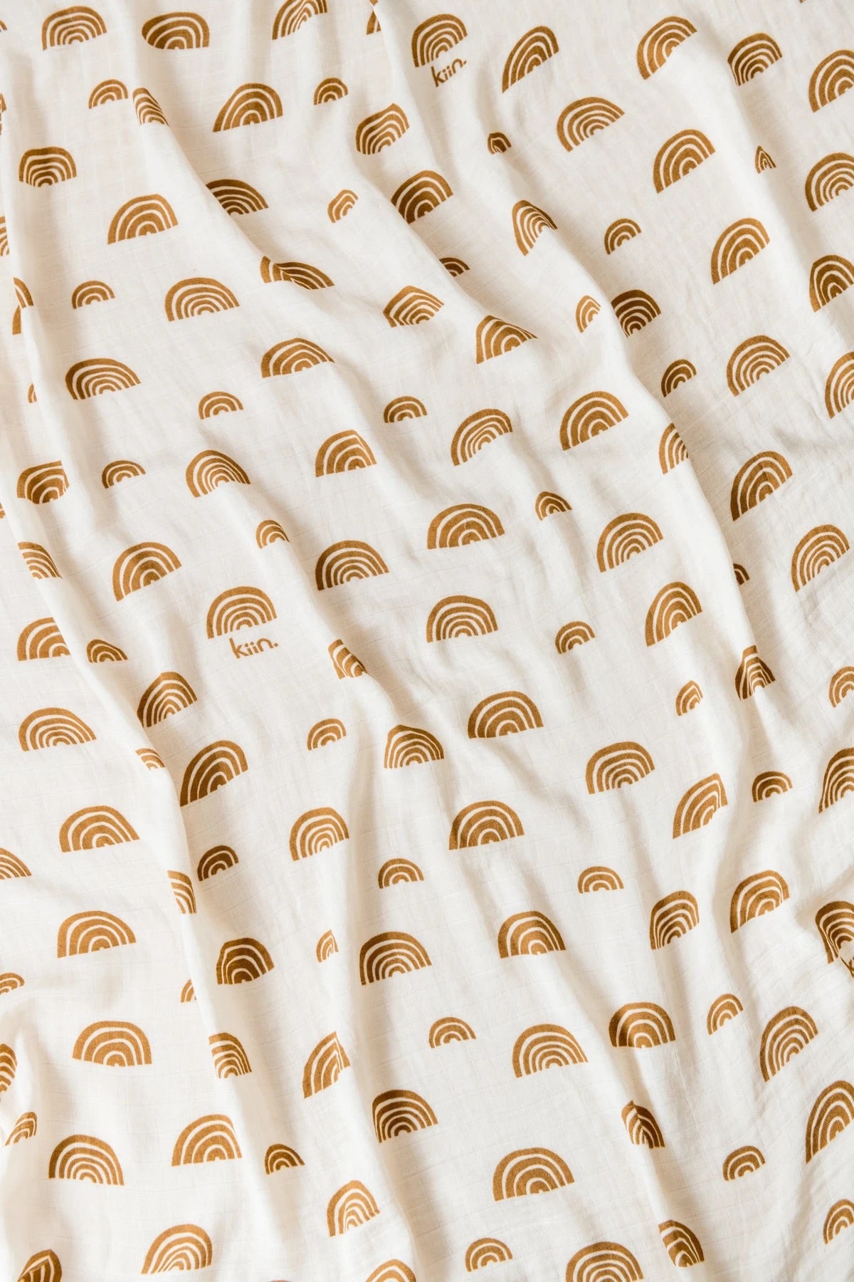 Organic Swaddle | IVORY + UMBER Rainbow