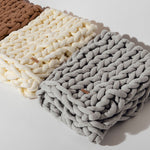 Chunky Cot Throw | GREY