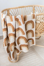 Organic Cotton Knitted Rainbow Blanket