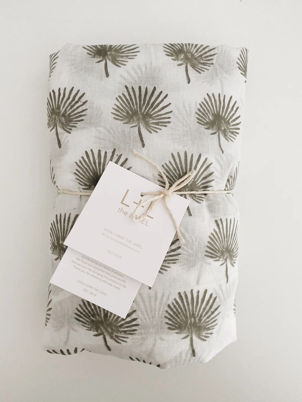 Fan Palm Fitted Cot Sheet