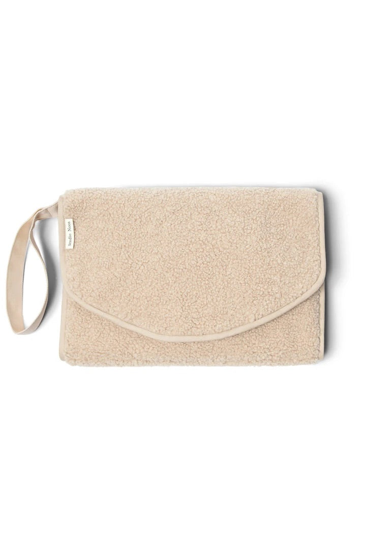 Ecru Teddy Changing Mat
