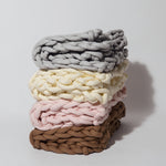 Chunky Cot Throw | GREY