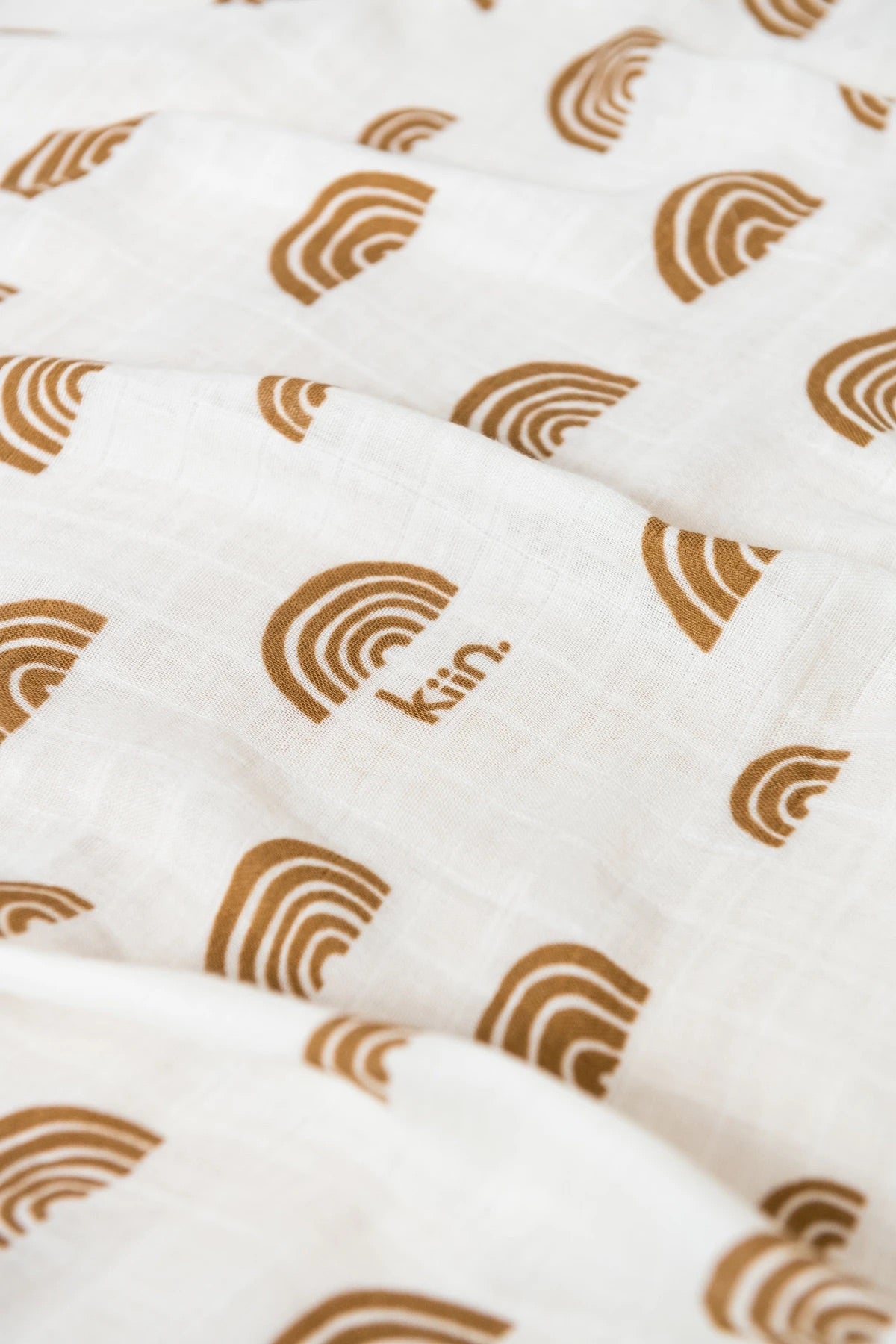 Organic Swaddle | IVORY + UMBER Rainbow