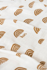 Organic Swaddle | IVORY + UMBER Rainbow
