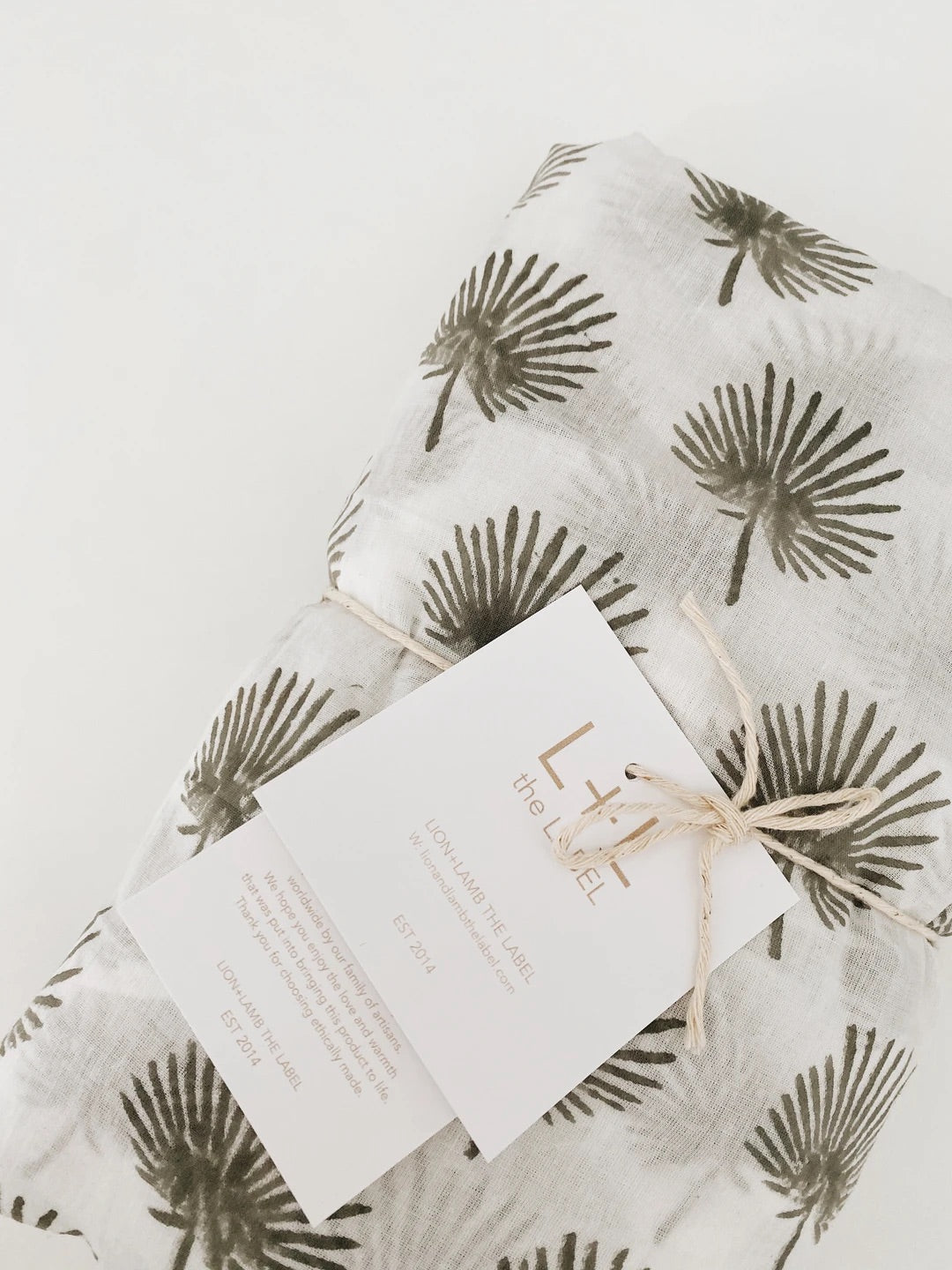 Fan Palm Fitted Cot Sheet