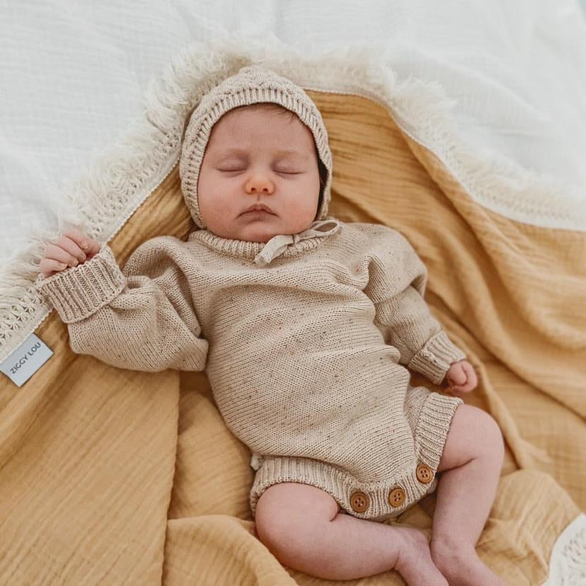 SAND | Fringe Swaddle