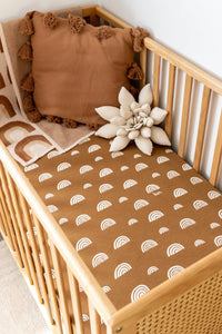 Organic Cotton + Bamboo Fitted Sheet | UMBER Rainbow