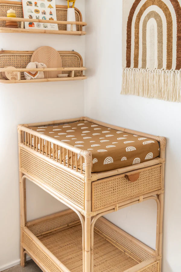 Organic Cotton + Bamboo Fitted Sheet | UMBER Rainbow