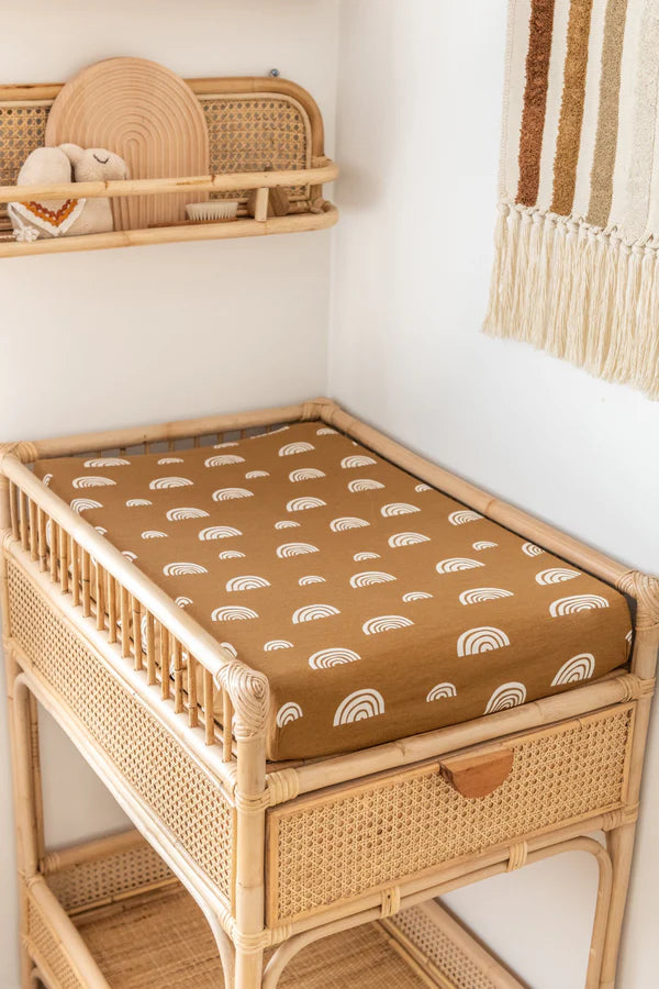 Organic Cotton + Bamboo Fitted Sheet | UMBER Rainbow