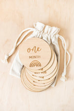 Baby Milestone Wooden Discs
