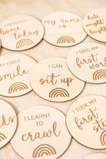 Baby Milestone Wooden Discs